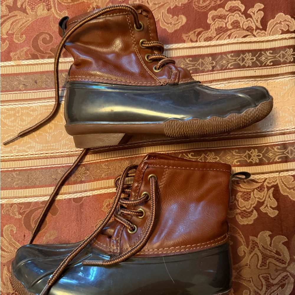 Kids Brown and Black Duck Boots